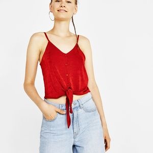 Bershka Button Top with Bow